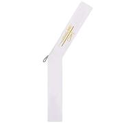 IvyRobes Clergy Deacon Stoles with Alpha Omega Embroidered Priests Stole 110" Long White