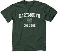 Ivysport Adult Cotton T-Shirt, Short Sleeve, with Official Crest Logo for NCAA Colleges - Green - Large