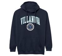 Ivysport Hooded Sweatshirt, Unisex, Cotton/Poly Blend, Heritage Logo Grey, Villanova - Navy, Large