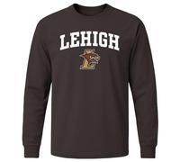 Ivysport Lehigh University Hawks Long Sleeve Adult Unisex T-Shirt, Heritage, Brown, XX-Large