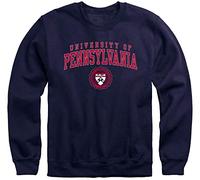 Ivysport Premium Cotton Crewneck Sweatshirt with Crest Logo NCAA Colleges - - Large
