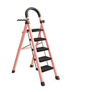 IvyTantor 5 Step Ladder - Heavy Portable Duty Steel Folding Ladder With Slip-resistant And Wide Steps, 330lbs Safety Kitchen & Household Ladder