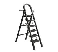 IvyTantor 6 Step Ladder - Heavy Portable Duty Steel Folding Ladder With Slip-resistant And Wide Steps, 330lbs Safety Kitchen & Household Ladder