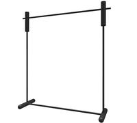 IvyTantor Garment Rack Heavy Duty Clothing Rack for Hanging Clothes, Stainless Steel Clothes Rail for Bedroom and Living Room, Easy to Assemble Single Rod Coat, Loads 280 Lbs, Black (Size : 120X40X1