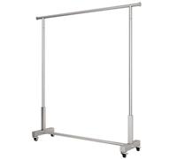 IvyTantor Garment Rack Heavy Duty Clothing Rack Load 300LBS, Silver Stainless Steel Clothes with Wheels, Commercial Clothes Rail for Hanging, Freestanding Coat for Bedroom (Size : 80X40