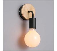 IvyTantor Retro Industrial Wall Lamp E27 Matte Black Wall Light Sconce Solid Iron Corridor Aisle Mount 1 Light Source for Bedroom Living Room Restaurant and Office