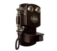 IvyTantor Retro Wall Telephone with Mechanical Ringtone Vintage Phones Landline Wall Mount with Rotary Dial Old Fashioned Corded Phone for Kitchen Home School Office