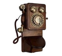 IvyTantor Wall Phones for Landline with Mechanical Ringing Retro Wall Mounted Phone Vintage Corded Rotary Telephone Old Classic Mount for Home School Or Office Decor