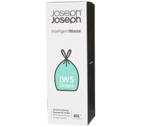 IW5 Compaction Heavy Duty General Waste Bags with Tie Tape Drawstring Handles, Pack of 20, Black - Designed for Titan 20, 40 Litres