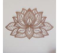 iwa concept 3D Mandala Metal Wall Decor | Lotus Flower Decoration for Homes | Bedroom Metal Wall Art | Office Decor | Living Room Decor | New Year Gift | (36" x 23" | 91 x 59 cm, Copper)