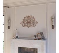iwa concept 3D Mandala Metal Wall Decor | Lotus Flower Decoration for Homes | Bedroom Metal Wall Art | Office Decor | Living Room Decor | New Year Gift | (36" x 23" | 91 x 59 cm, Copper)