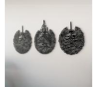 iwa concept Metal Set of Ayatul Kursi, Surah Al Falaq and Surah An Nas | Islamic Ramadan Wall Decorations | Modern Muslim Housewarming Gift | Arabic Calligraphy | Quran Wall Art | (Black, Large)