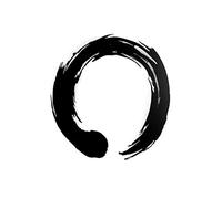 iwa concept Enso Zen Circle Metal Wall Art, Boho Room Decor, Zen Decor Gift for Housewarming and New Year (Black)