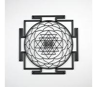 iwa concept Sri Yantra Sacred Geometry Metal Wall Decor, Unique Modern Decoration for Living Room, Metal Wall Art, Housewarming Gift, Office Decor (Medium, Black)
