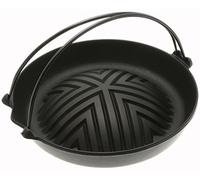 Iwachu Cast Iron Genghis Khan Grill Pan, Black