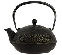 Iwachu Seigaiha Black-Golden Teapot 900 ml - Cast Iron from Japan