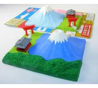 Iwako Light Blue Fuji Mountain and Shrine in Pink Spring Forest Japanese Erasers set from Japan