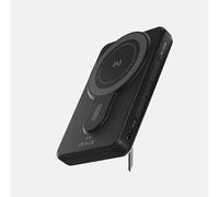 iWALK 10000 mAh MagSafe Power Bank with Stand, Magnetic Wireless Portable Charger with LED Display, Compatible with iPhone 17/16/15 Series, 15W Quick Charge Slim Battery Pack, Black