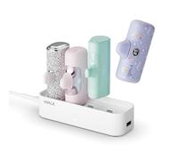 iWALK Charger Station for Portable Charger 4500mAh, 4800mAh, 5000mAh Power Bank for iPhone Charging Station Multiple USB-C Family-Sized Charger Station for Home(Station Only), White