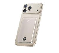 iWALK Magnetic Portable Charger, 5,000mAh Ultra-Slim Power Bank Wireless Charging Battery Pack with LED Power Display, Comfortable Grip Powerbank Compatible with iPhone 17/16/15/14/13 Series,Starlight