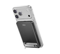 iWALK Magnetic Wireless Power Bank 10000mAh, Slim Portable Charger with 20W PD Cable Fast Charging, Metal Kickstand, LED Display, MagSafe Compatible Battery Pack for iPhone 17/16/15/14/13/12 Series