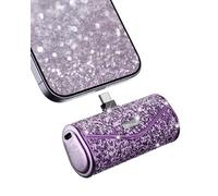 iWALK Upgraded Sparkly Portable Charger 22.5W, 5000mAh Power Bank for iPhone 16/15 Series, Mini Battery Pack with Built-in USB-C Connector Compatible with Samsung S25/24 Series, iPad Pro/Air, AirPods