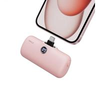iWALK USB-C Portable Charger 4800mAh 20W Power Bank Small Fast Charging Battery Pack with LED Display Compatible with iPhone 16 Plus/16 Pro/16 Pro Max/15/iPad/AirPods Andriod Phone Samsung,Pink