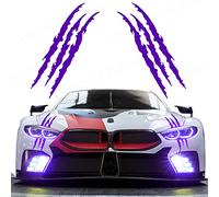 iwannachange 2pcs Monster Claw Marks Headlight Car Sticker Stripes Scratch Decal Vinyl for Sports Cars SUV Pickup Truck Window Motorcycles ect (Purple)
