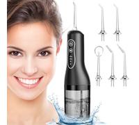 iWarmbase Water Flossers for Teeth Cordless - Professional Oral Irrigator with 4 Modes & 5 Jet Tips, IPX7 Waterproof Dental Water Flosser, Portable Use Electric Flosser for Tooth for Travel Home