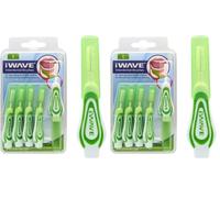 iWave Interdental Brushes Fine Size 0.8 mm Green Pack of 10 - Interdental Cleaning Brushes for Total Teeth Cleaning Plaque Removal Tool