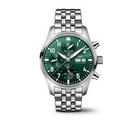 IWC Pilot’s Watches Men's Green Dial & Stainless Steel Bracelet Watch