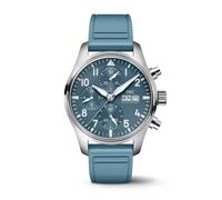 IWC Pilot's Watch Chronograph 41mm Blue Rubber Strap Watch