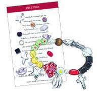 iwdsc CHRIST'S STORY BRACELET - Multicolor, Religious, Beaded, Communion, Adult, Unisex, 7.5 inches
