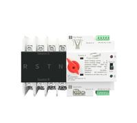 IWEBQSAP 3 Phase DIN Rail ATS Dual Power Automatic Transfer Switch Electrical Selector Switch Uninterruptible Power Supply 4P 63A 100A 125A(60A,220V)