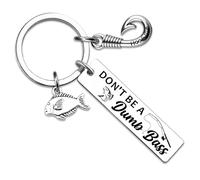 Iweca Fisherman Gifts Fishing Gifts For Men Fishing Accessories For Men Boy Dad Uncle Don’t Be A Dumb Bass Keychain Funny Fish Stuff For Birthday