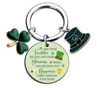 Iweca Lucky Charms Irish Gifts For Women Irish Blessing Shamrock Keychain St Patricks Day Gifts For Men Good Luck Shamrock Decor Saint Patricks Day Accessories For Friends Coworkers