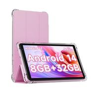 IWEGGO Android 14 Tablet with Case, 7 Inch 8GB RAM+32GB ROM/ 1TB Expandable Computer, 5MP Camera Tablets, 1.6Ghz Quad-core Processor, 3000mAH Battery Tablet PC, 5G WiFi, Games 7'' Android Laptop Pink