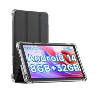 IWEGGO Android 14 Tablet with Case, 7 Inch 8GB RAM+32GB ROM/ 1TB Expandable Computer, 5MP Camera Tablets, 1.6Ghz Quad-core Processor, 3000mAH Battery Tablet PC, 5G WiFi, Games 7'' Android Laptop Black