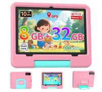 IWEGGO Android 15 Kids Tablet, 10 inch Tablet for Kids, 18GB RAM+128GB ROM (MAX 2TB), HD Eye-Care Touch Screen, Games, Parental Control, 2.0GHz Quad-core Toddler Tablets with Kid-Proof Case for Girls