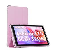 IWEGGO Android 15 Tablet with Case, 7 Inch 8GB RAM+32GB ROM/ 1TB Expandable Computer, 5MP Camera Tablets, 1.6Ghz Quad-core Processor, 3000mAH Battery Tablet PC, 5G WiFi, Games 7'' Android Laptop Pink