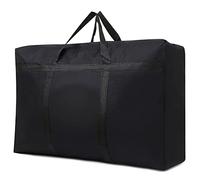 IWEIK Multipurpose Extra Large Storage Bags Duffle Bags for Space Saving Moving Storage (230L, Black)