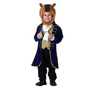 IWEMEK Kids Boys Beauty and Beast Toddler Prince Costume Fairy Tale Cosplay Long Jacket Pants Neckpiece Headgear Pageant Halloween Carnival Fancy Dress Up Outfits Navy Blue Beast 10-12 Years