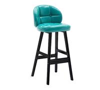 IWENZHKPA Bar Stools PU Leather Bar Stool Barstools With Footrest Vintage Barstool Home Wooden Bar Dining Chairs For Kitchen Breakfast Breakfast Bar Chairs(E)