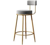 IWENZHKPA Bar Stools Set Of 2 Modern Barstools Bar Kitchen Dining Cafe Chair Counter Stools Upholsterednd Chairs With Back For Home Breakfast Bar Chairs(Grey,75cm)
