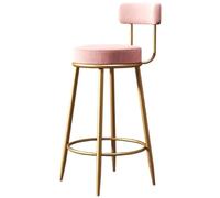 IWENZHKPA Bar Stools Set Of 2 Modern Barstools Bar Kitchen Dining Cafe Chair Counter Stools Upholsterednd Chairs With Back For Home Breakfast Bar Chairs(Pink,75cm)