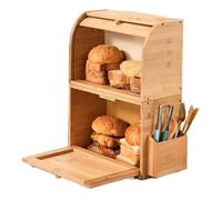 IWENZHKPA Bread Box Retro Bread Box Farmhouse Style Minimalistic Holder Bin To Keep Baking Fresh Storage