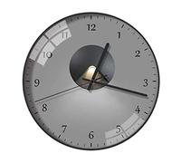 IWENZHKPA Clock Wall European Style Wall Clock Round Digital Mute Light Luxury Living Room Home Dining Decoration Clocks Bedroom(B-black frame,10 inches)