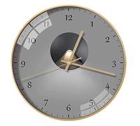 IWENZHKPA Clock Wall European Style Wall Clock Round Digital Mute Light Luxury Living Room Home Dining Decoration Clocks Bedroom(B-gold frame,10 inches)
