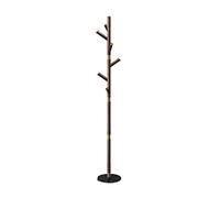 IWENZHKPA Coat Rack Coat Rack Free-Standing Wooden Racks Hall Tree With Marble Base 6 Hook Brass Decoration For Home Hallway Entryway Freestanding