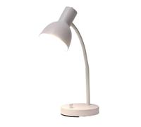 IWENZHKPA Eye Care Desk Lamps Adjustable Gooseneck Lamp With Wrought Iron Base Rotary Switch Study Lamp Eyes(White)